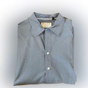 Thomas Pink Blue Patterned Dress Shirt